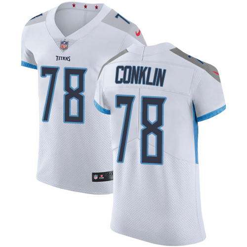 Nike Titans #78 Jack Conklin White Men's Stitched NFL Vapor Untouchable Elite Jersey